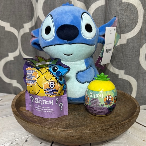 Disney Other - Disney Stitch Blue Plush with Surprise Toys